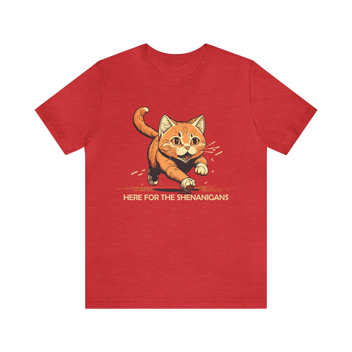 VT Here for the shenanigans tabby cat Unisex Jersey Short Sleeve Tee