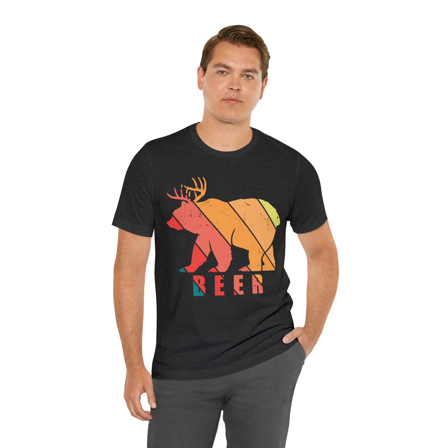 BEER BEAR DEER Unisex Jersey Short Sleeve Tee