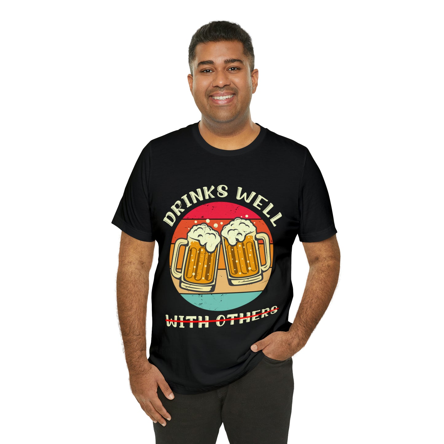 VT Drinks well not so much with others Unisex Jersey Short Sleeve Tee