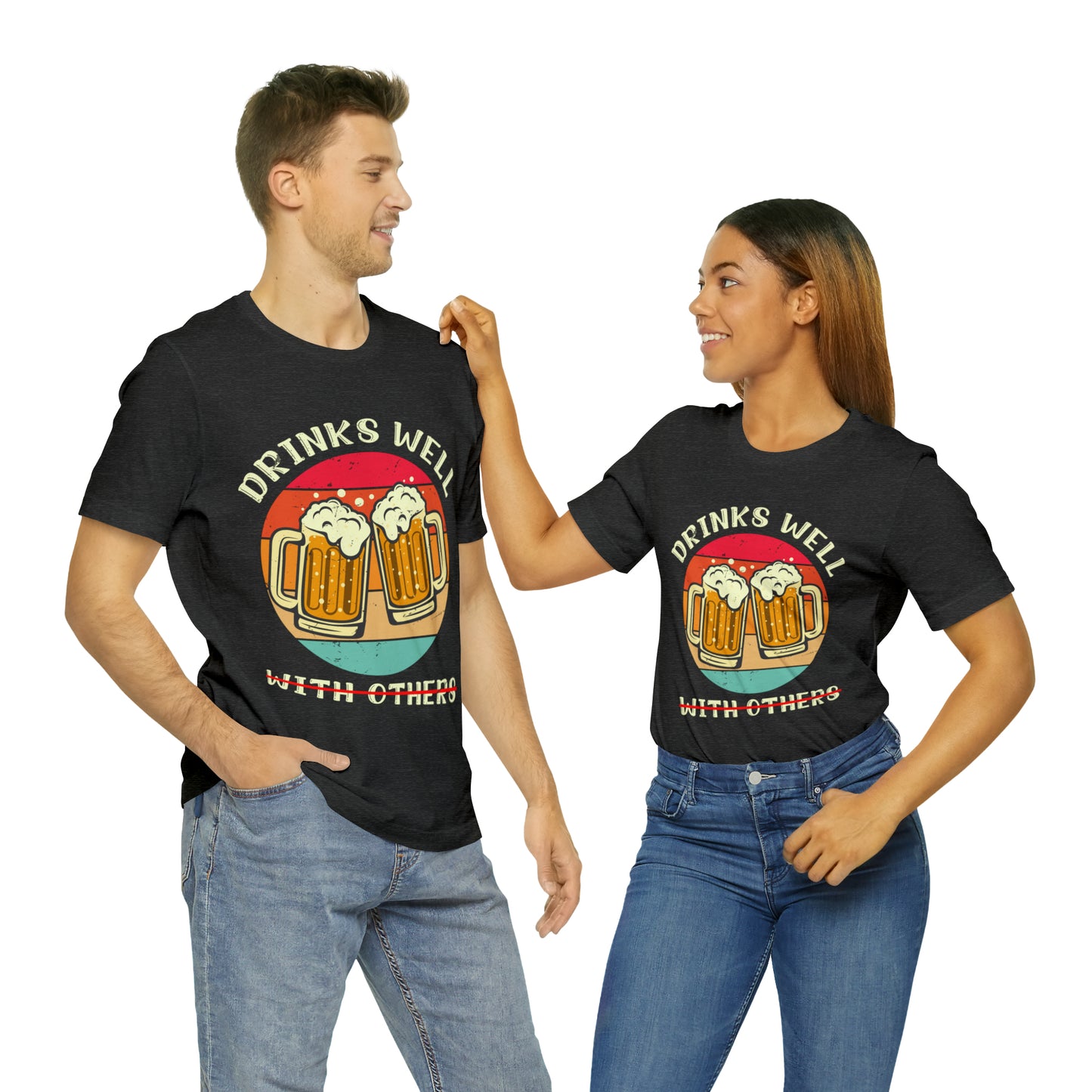 VT Drinks well not so much with others Unisex Jersey Short Sleeve Tee