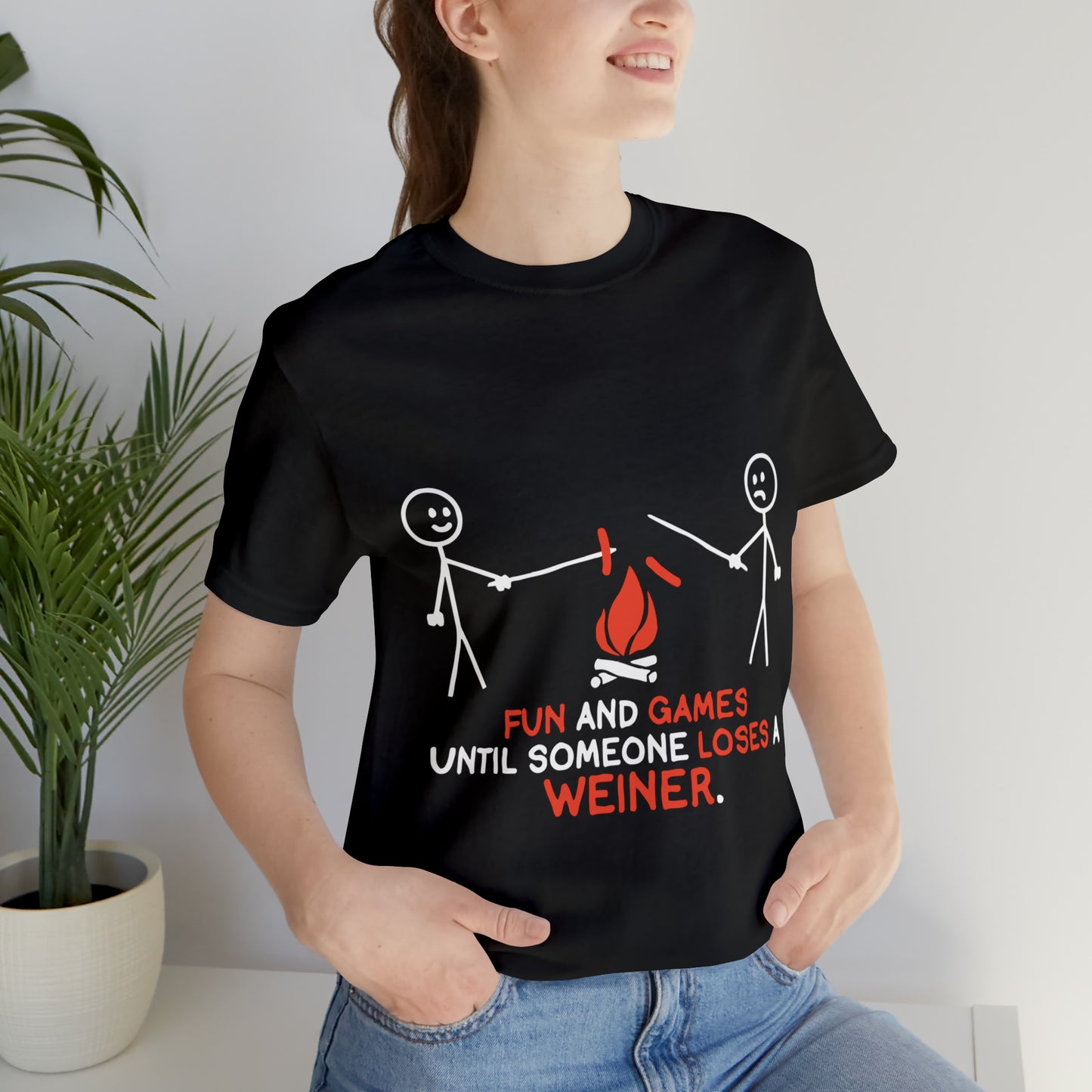 VT All fun and games until someone looses a weiner Unisex Jersey Short Sleeve Tee