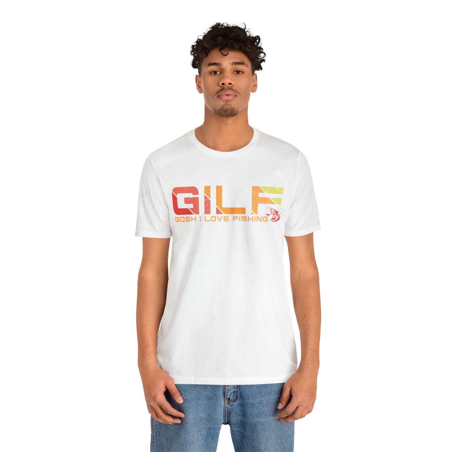 VT Gosh I love to Fish GILF for grandma or grandpa Unisex Jersey Short Sleeve Tee