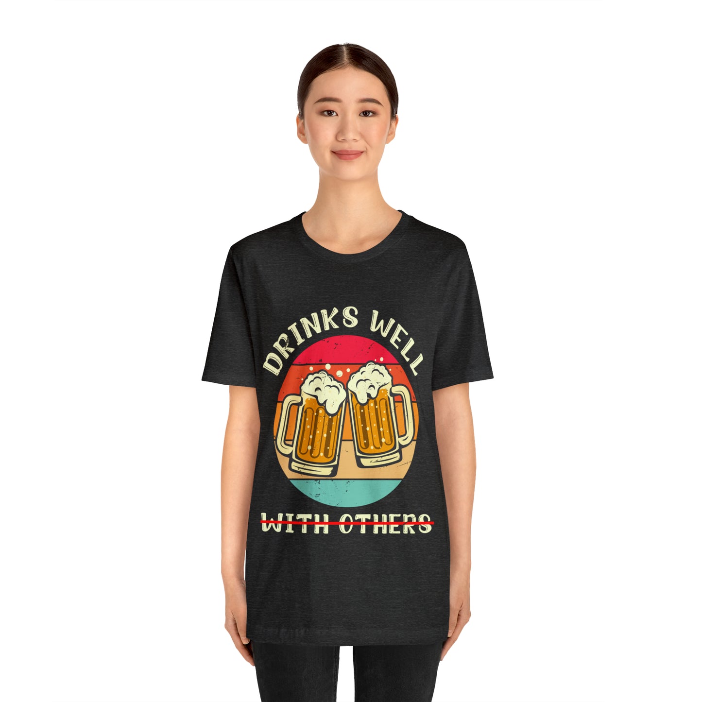 VT Drinks well not so much with others Unisex Jersey Short Sleeve Tee