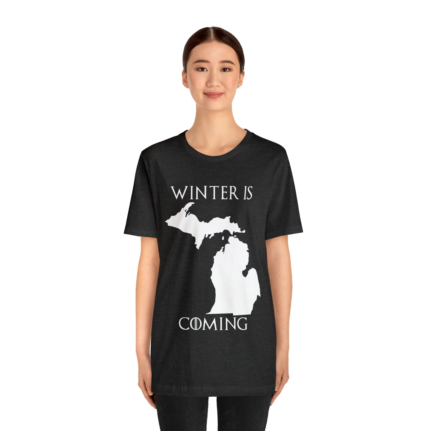 VT Michigan Winter is coming Unisex Jersey Short Sleeve Tee