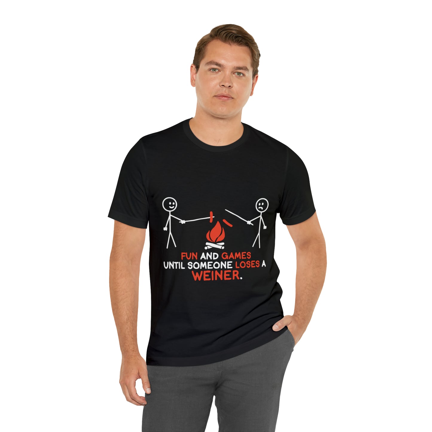 VT All fun and games until someone looses a weiner Unisex Jersey Short Sleeve Tee