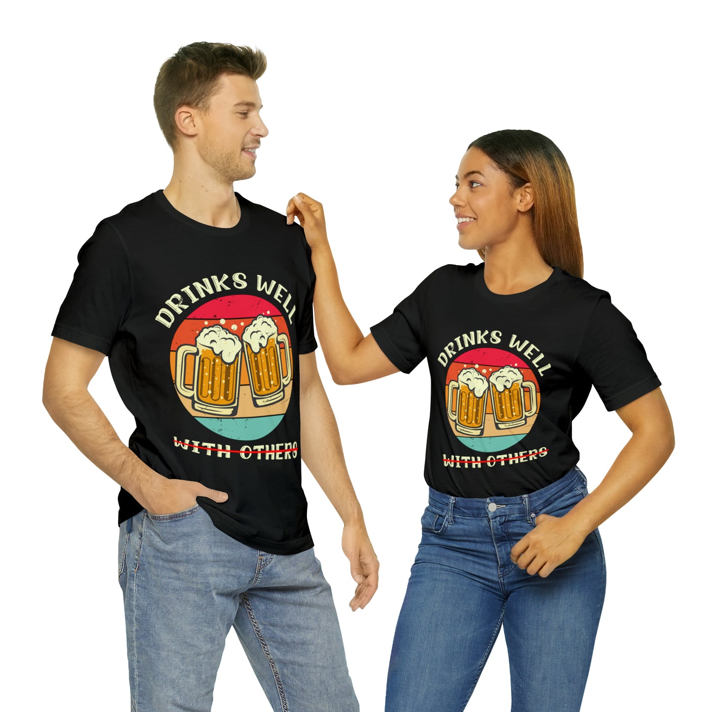 VT Drinks well not so much with others Unisex Jersey Short Sleeve Tee