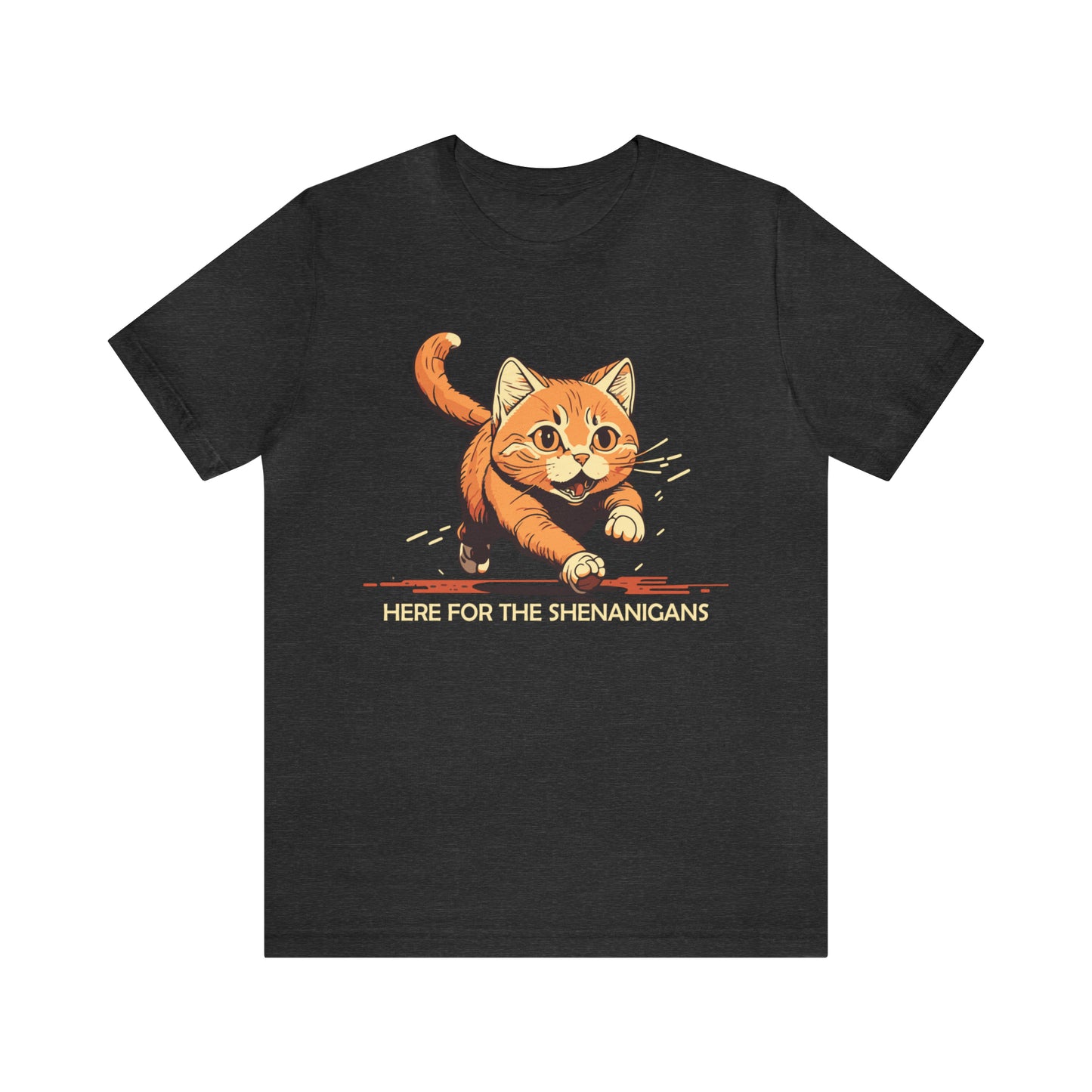 VT Here for the shenanigans tabby cat Unisex Jersey Short Sleeve Tee